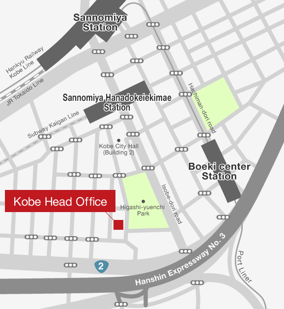 Map: Kobe Head Office